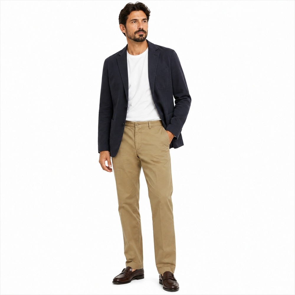 Rag & Bone Trousers Mens 36 Khaki Tan Pleated Cotton Straight Leg Pants